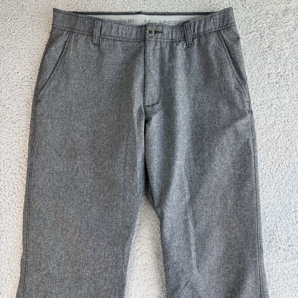 Under Armour Pants Mens 34x30 Grey‎ Golf Flat Front Casual Performance Showdown - Picture 2 of 11